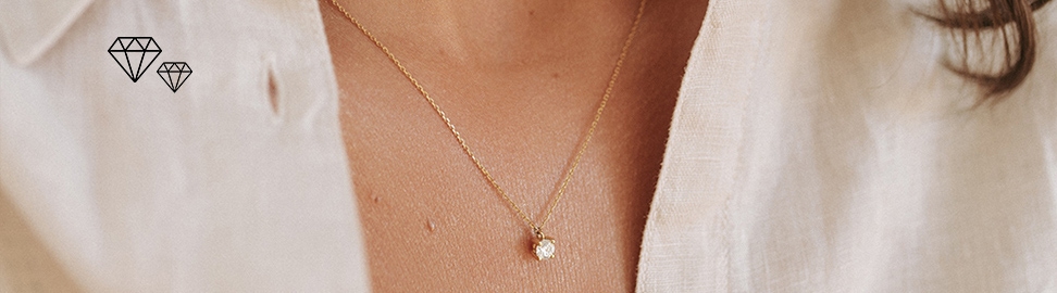 Gouden kettingen met diamant