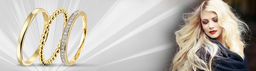 Geelgouden aanschuifringen