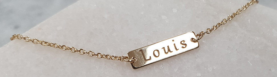 Gouden armband met naam