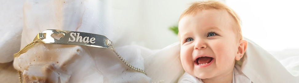 Gouden baby armbandje