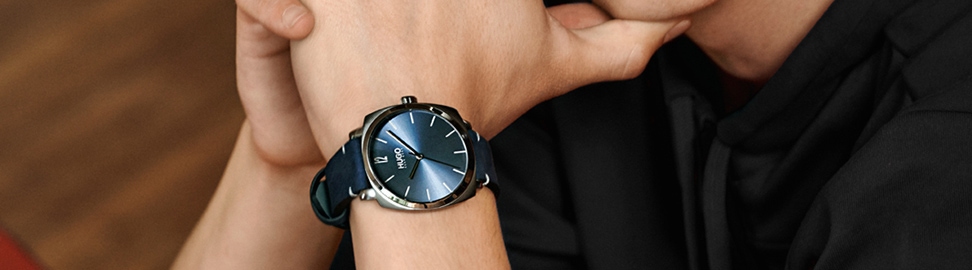 Blauwe horloges