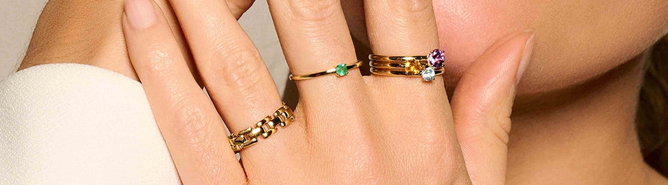 Geboortesteen ring