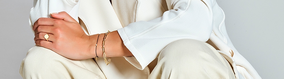 Gouden dames schakelarmband