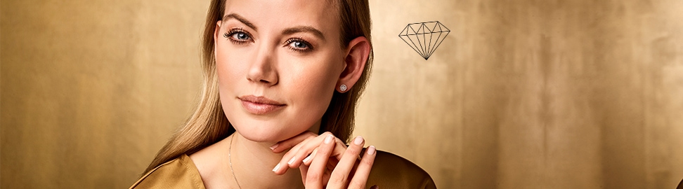 Oorbellen met diamant
