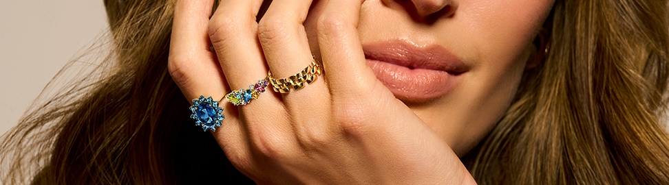 Gouden ringen met topaas