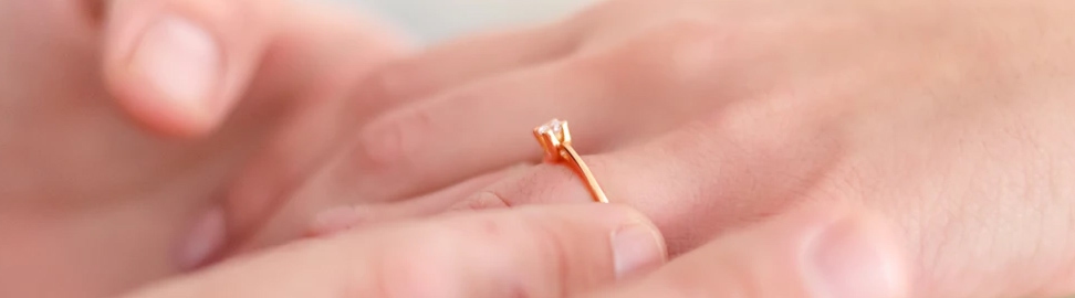 Roségouden solitair ringen