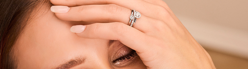 Witgouden ring met diamant Witgouden ring met diamant