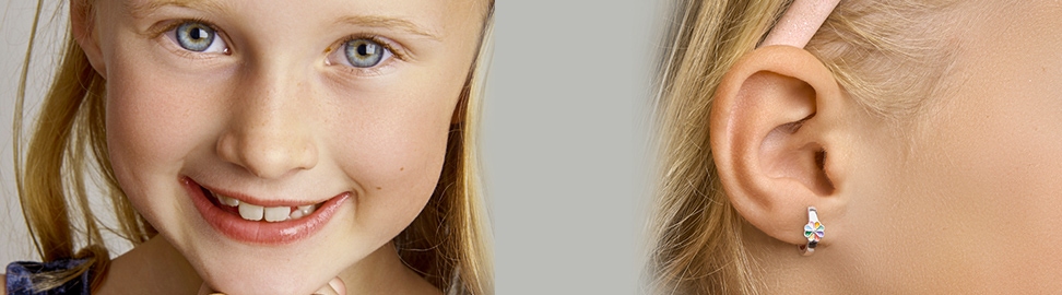 Zilveren kinderoorbellen