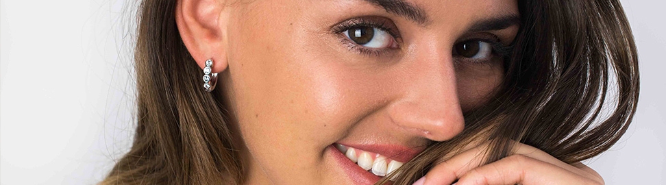 Zilveren klapcreolen