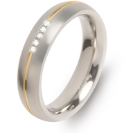 Boccia 0130-04 Titanium damesring met 0,025 ct diamant
