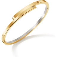Boccia 03041-06 Titanium goudkleurige bangle met diamant
