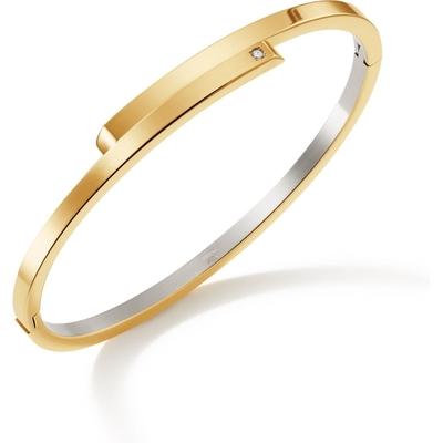 Boccia 03041-06 Titanium goudkleurige bangle met diamant