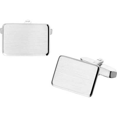 manchetknopen mat gediamanteerd zilver wit