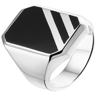 Treasure Collection TC-26081 Zilveren onix herenring