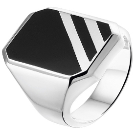 Treasure Collection TC-26081 Zilveren onix herenring