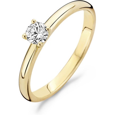 Blush 1132YZI 14k gouden solitair ring met zirkonia 4 mm