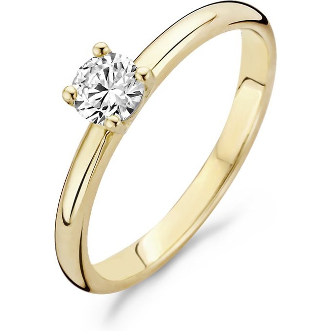 Blush 1133YZ 14k gouden solitair ring met zirkonia