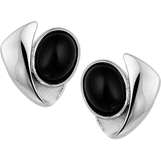 Treasure Collection TC-44280 Zilveren oorbellen met onyx 15,5x15,5 mm