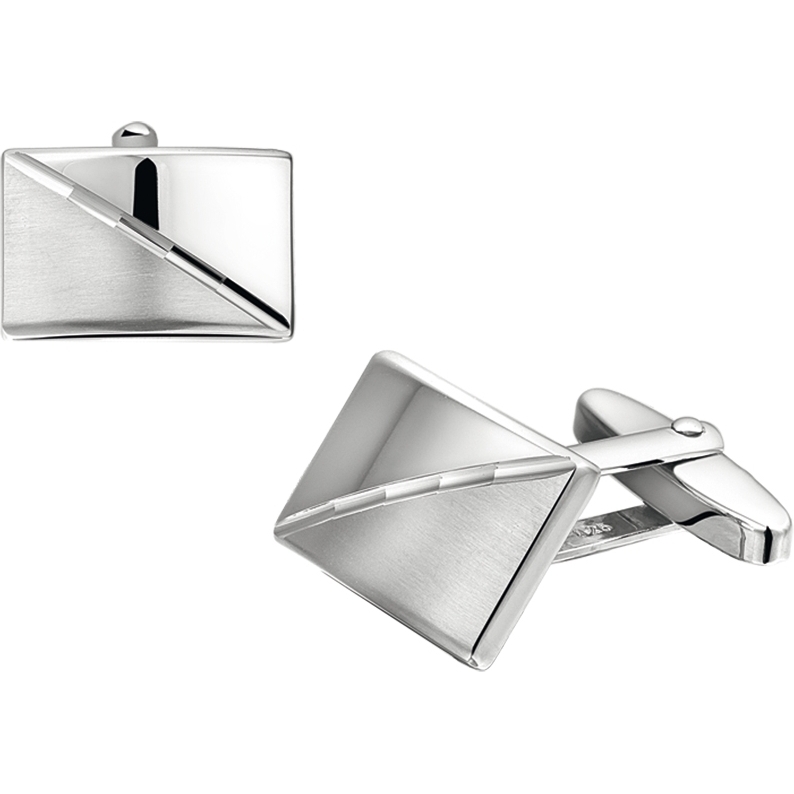 Treasure Collection TC-23310 Zilveren manchetknopen gediamanteerd 
