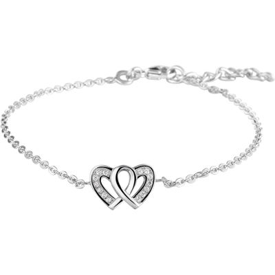 armband hartjes zirkonia 165  25 cm zilver gerhodineerd