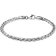 armband vossestaart 40 mm 19 cm zilver gerhodineerd