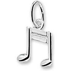 hanger muzieknoot zilver gerhodineerd