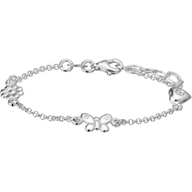 armband diverse bedels 13  2 cm zilver gerhodineerd