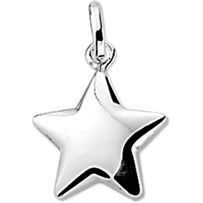 hanger ster zilver gerhodineerd