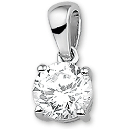 hanger zirkonia zilver gerhodineerd