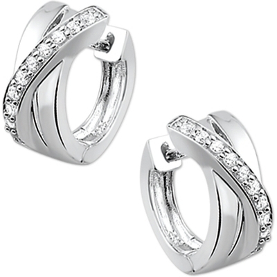 klapoorringen zirkonia zilver gerhodineerd