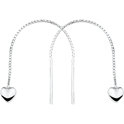 doortrekoorbellen hart zilver gerhodineerd
