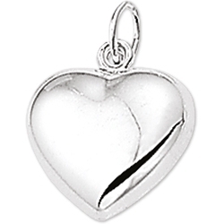 hanger hart zilver gerhodineerd