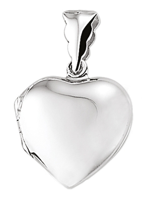 medaillon hart zilver gerhodineerd