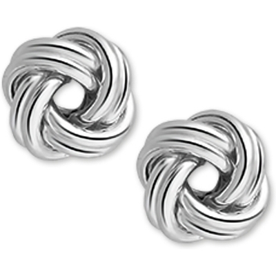 oorknoppen knoop zilver gerhodineerd