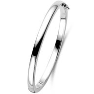 bangle scharnier massief 4 x 60 mm zilver gerhodineerd