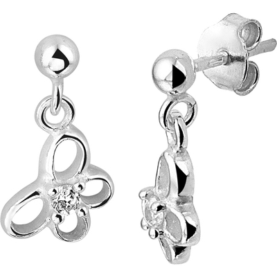 oorhangers vlinder zilver gerhodineerd