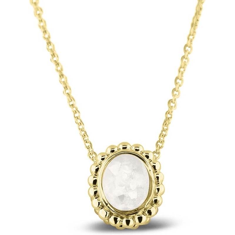 132-S-14Y 14k gouden ketting met moedermelk hanger
