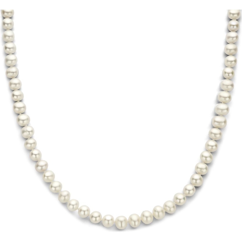 P199 Zilveren collier met parels 42+4 cm