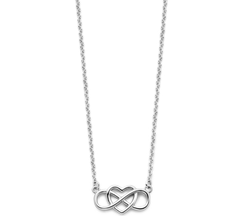 Treasure Collection 882958 Zilveren collier infinity en hart
