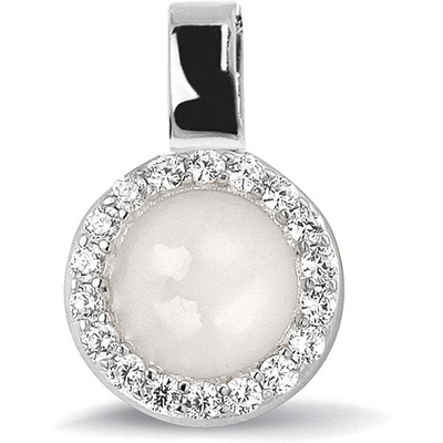 See You 136-S-S zilveren moedermelk hanger rond zirkonia