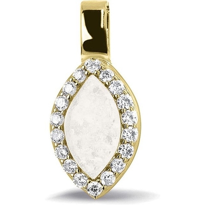 138-S-14YZ 14k gouden moedermelk hanger zirkonia