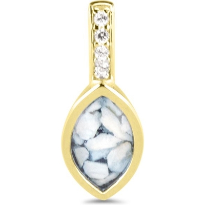 See You 142 Y 14k gouden ashanger met zirkonia en hars