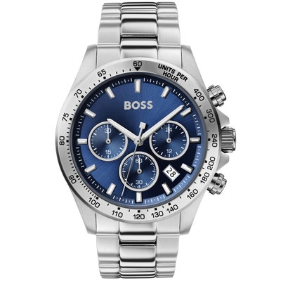 BOSS HB1513755 HERO  Horloge   Staal  Zilverkleurig    43 mm
