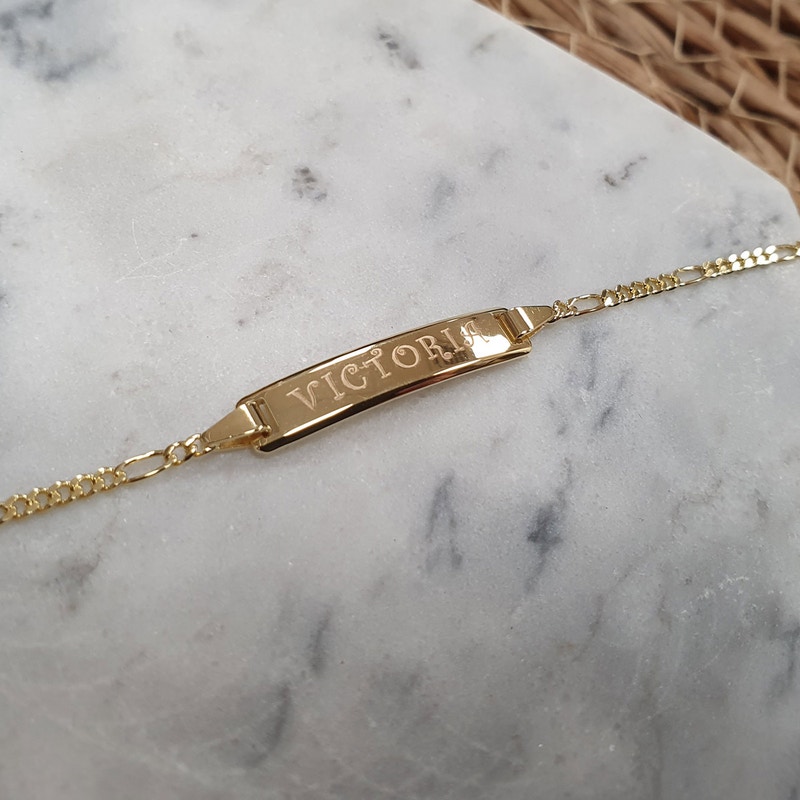 Treasure Collection TC-33607 9 karaat graveerarmband figaro
