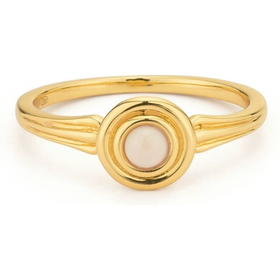 24Kae 124146Y Goudkleurige ring met zirkonia
