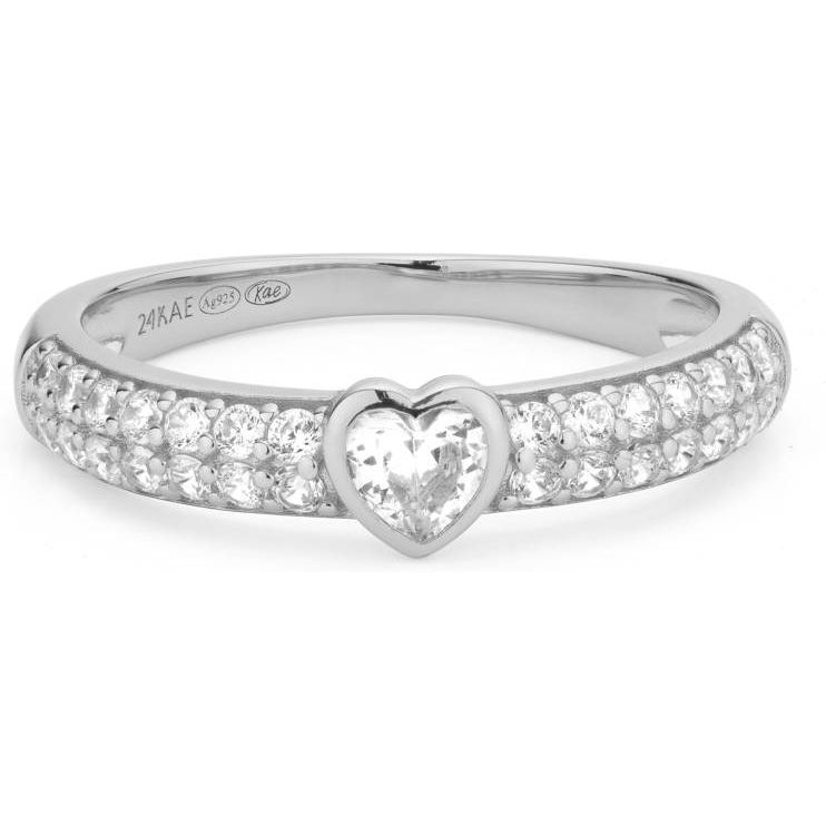 24Kae 124158S Moederdag special zilveren ring met hartje