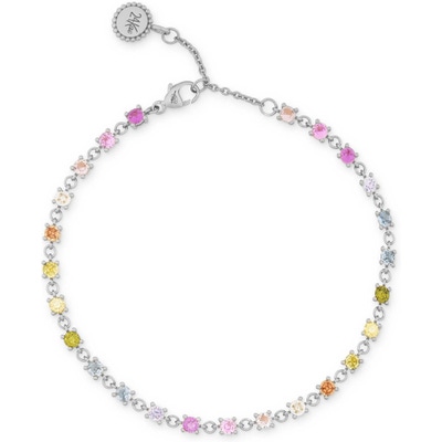 24Kae 22476S Zilveren armband met gekleurde zirkonia 3 mm