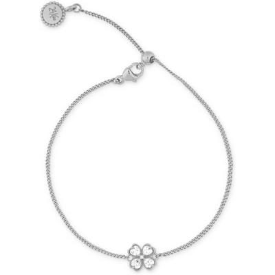 24Kae 22479S Zilveren armband met klaver met zirkonia