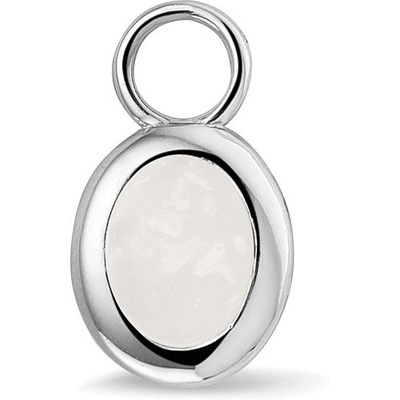 See You 309-SE-S Zilveren oorbedel ovaal met moedermelk