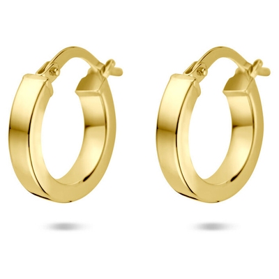 oorringen buis 3 mm Silgold geel met zilverkern